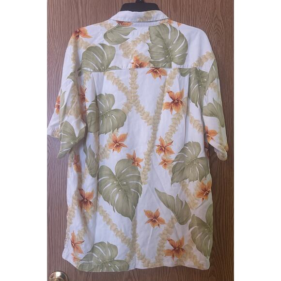 Mens Tommy Bahama 100% silk short sleeve button down shirt size large - Picture 3 of 3
